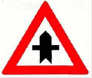 Kreuzung mit Straße ohne Vorrang (Verkehrszeichen)