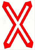 Andreaskreuz (eingleisig) (Verkehrszeichen)