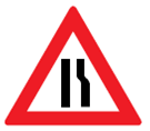 Fahrbahnverengung (rechtsseitig) (Verkehrszeichen)
