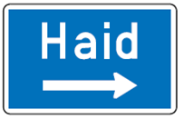 Ausfahrts­wegweiser - Autobahn oder Autostraße (Verkehrszeichen)