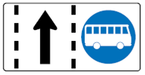 Fahrstreifen für Omnibusse  (Verkehrszeichen)