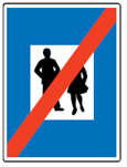 Ende einer Fußgängerzone (Verkehrszeichen)
