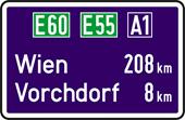 Orientierungstafel - Autobahn oder Autostraße  (Verkehrszeichen)