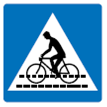 Kennzeichnung einer Radfahrerüberfahrt  (Verkehrszeichen)