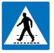 Kennzeichnung eines Schutzweges (Verkehrszeichen)