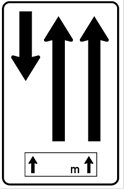 Voranzeiger für Fahrstreifenverlauf (Verkehrszeichen)