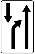 Voranzeiger für Fahrstreifenverlauf (Verkehrszeichen)