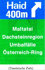 Vorwegweiser - Autobahn oder Autostraße (Verkehrszeichen)