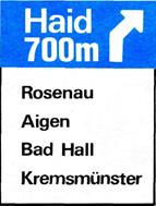 Vorwegweiser - Autobahn oder Autostraße (Verkehrszeichen)