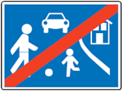 Ende einer Wohnstraße (Verkehrszeichen)