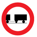 Fahrverbot für Lastkraftfahrzeuge mit Anhänger (Verkehrszeichen)