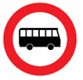 Fahrverbot für Omnibusse (Verkehrszeichen)