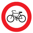 Fahrverbot für Fahrräder (Verkehrszeichen)