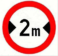 Fahrverbot für über ... Meter breite Fahrzeuge (Verkehrszeichen)