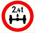  Fahrverbot für Fahrzeuge mit über ... Tonnen Gesamtgewicht (Verkehrszeichen)