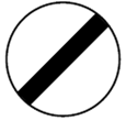 Ende von Überhol­verboten und Geschwindigkeits­beschränkungen (Verkehrszeichen)