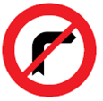 Einbiegen nach rechts verboten (Verkehrszeichen)