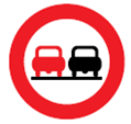 Überholen verboten (Verkehrszeichen)