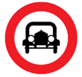 Fahrverbot für alle Kraftfahrzeuge außer einspurigen Motorrädern (Verkehrszeichen)