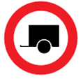 Fahrverbot für Kraftfahrzeuge mit Anhänger (Verkehrszeichen)