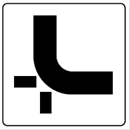 besonderer Verlauf der Straße mit Vorrang (Verkehrszeichen)